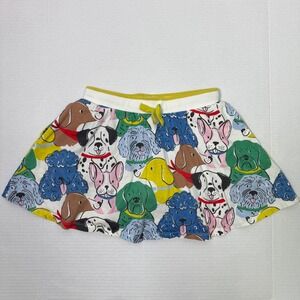 Mini Boden Pastel Dog Print Girls Skirt Skort Size 9-10